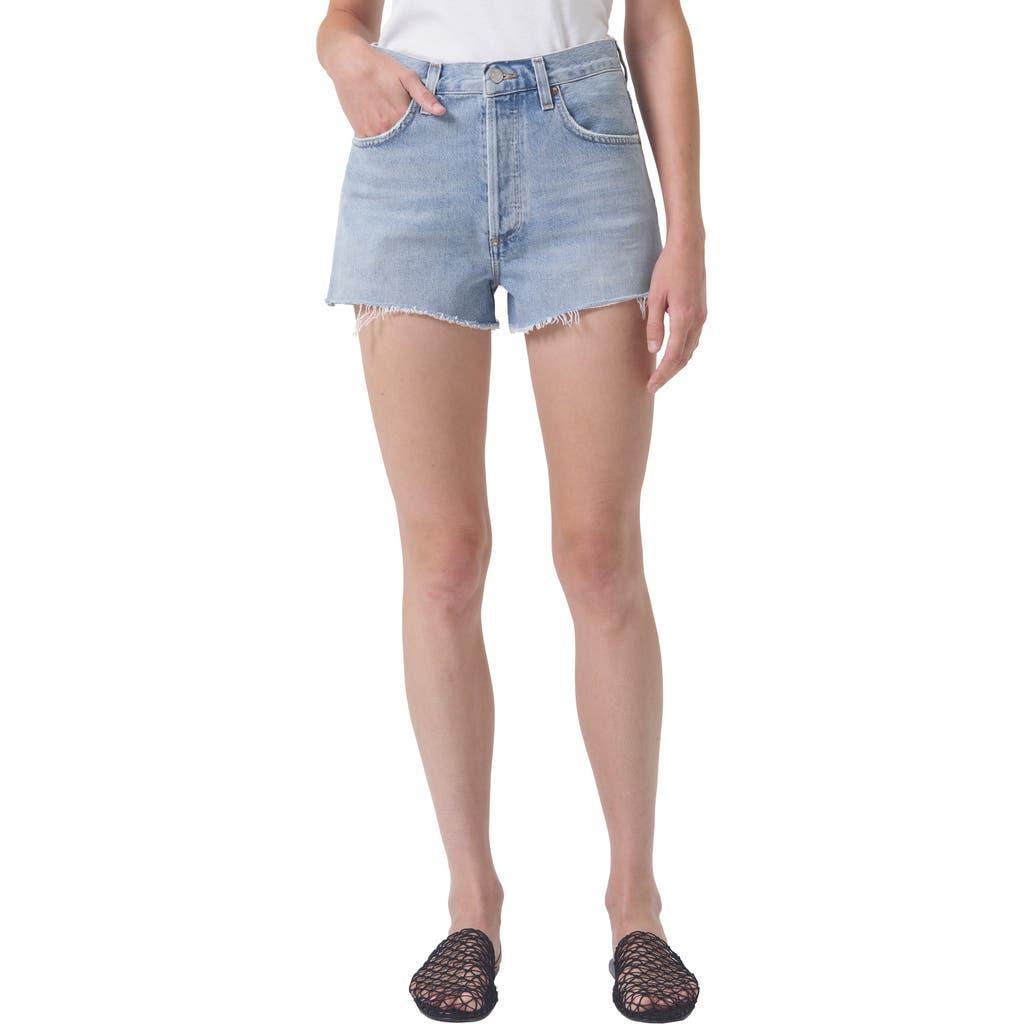 AGOLDE Mila High Waist Cutoff Denim Shorts In Hazard Product Image