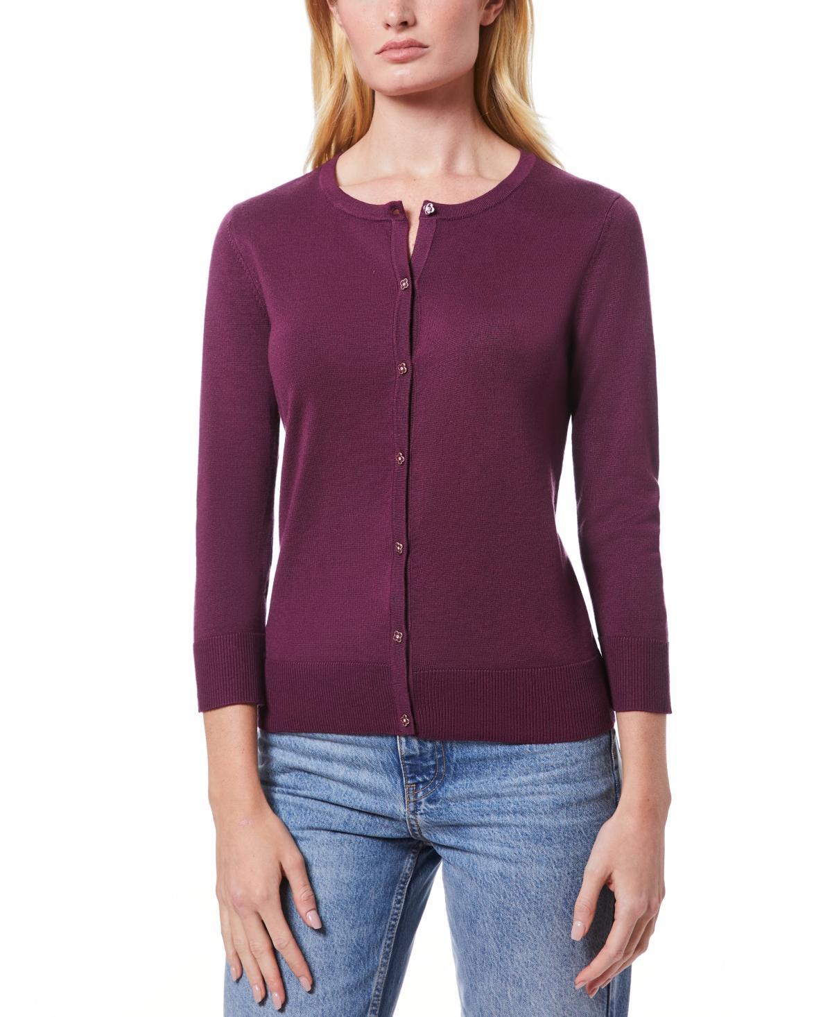 Melissa Paige Womens Novelty Button-Front Cardigan Sweater, Regular & Petites Product Image