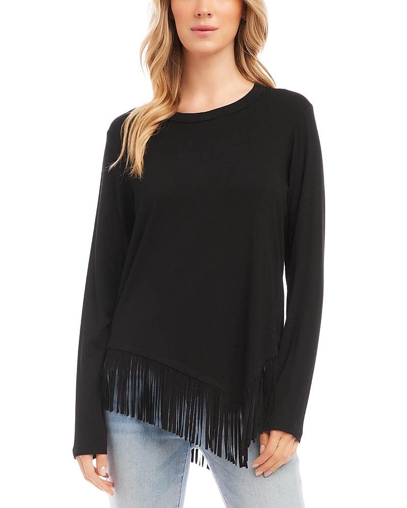 Karen Kane Asymmetric Fringe Top Product Image