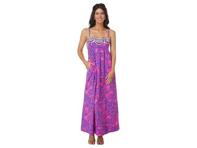 Lilly Pulitzer Bernadetta Maxi Dress (Passion Fruit Pink Wild Nights) Women's Dress Product Image