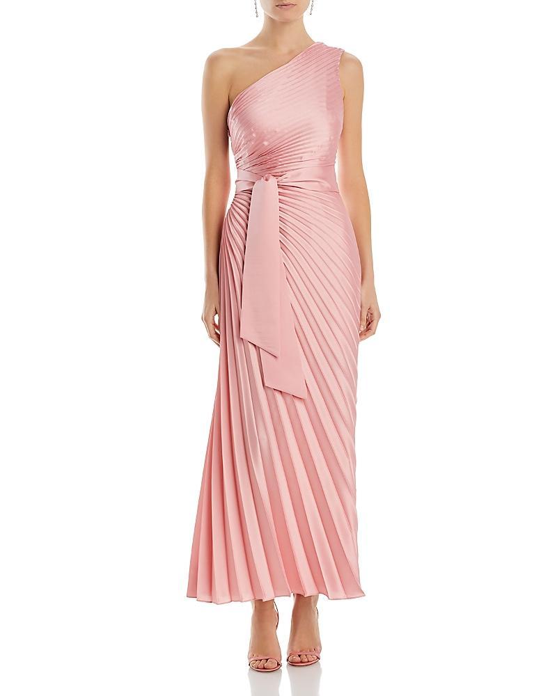 Womens Estelle Satin One-Shoulder Gown Product Image