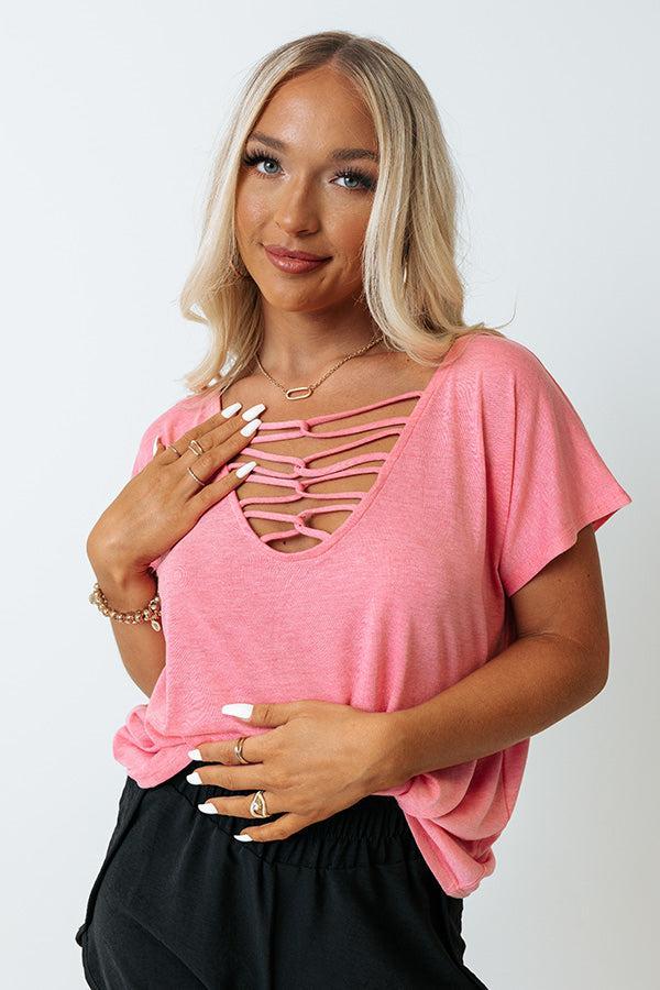 Summer Break Shift Top In Pink Product Image