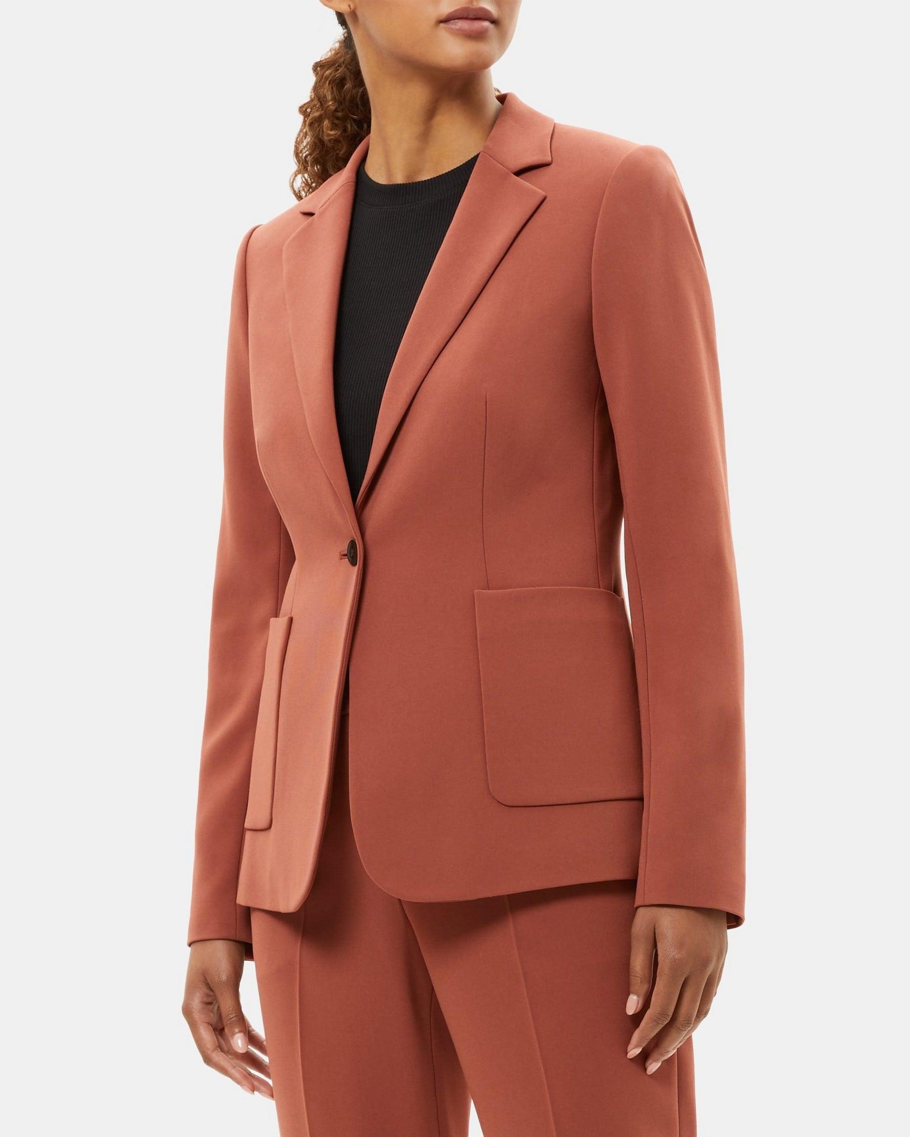 Fitted Blazer in Crepe Product Image