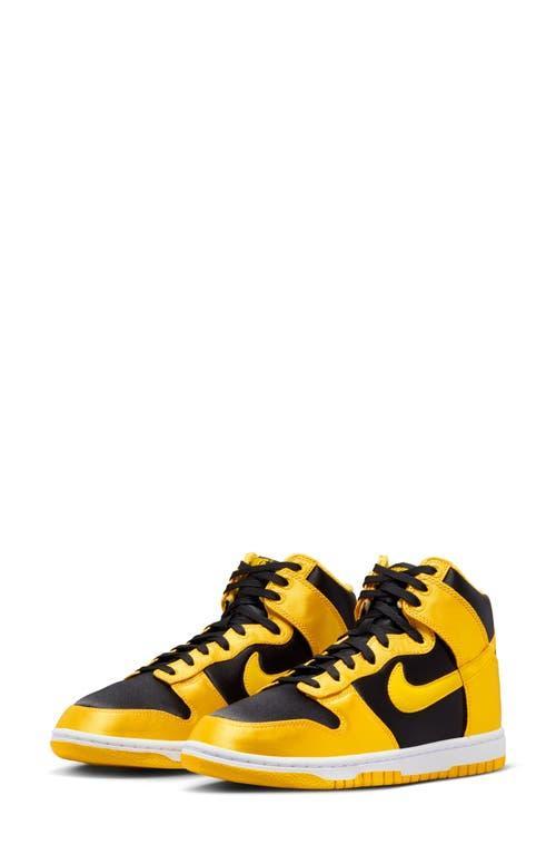 Nike Womens Nike Dunk High - Womens Basketball Shoes Black/Varsity Maize/White Product Image