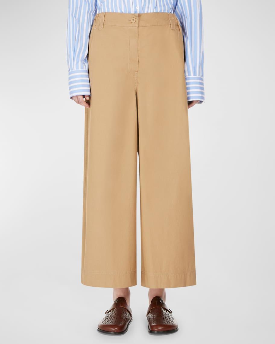 Guidea Cropped Wide-Leg Cotton Trousers Product Image