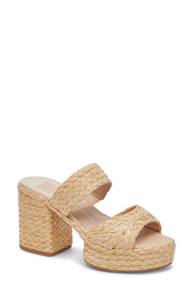 DOLCE VITA Latoya Raffia Platform Sandal In Multi Product Image