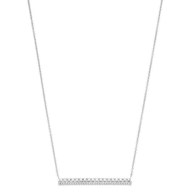 Ava Blue 14k White Gold 1/3 Carat T.W. Diamond Necklace, Womens 14k Whgold Product Image