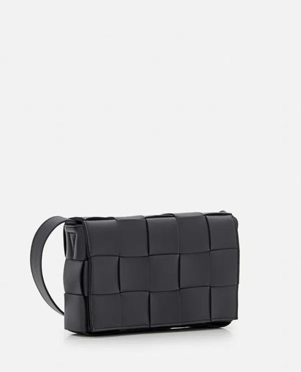 Cassette Leather Shoulder Bag In Black Product Image