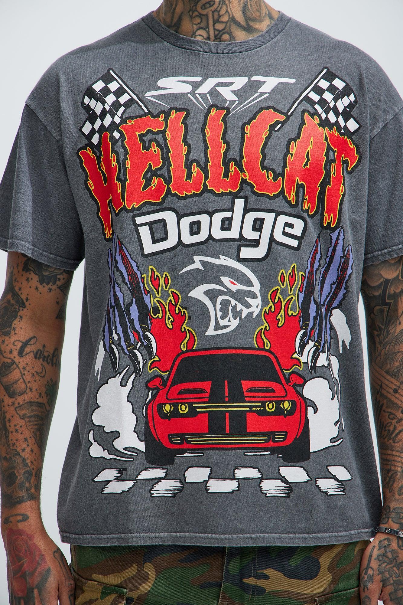 Dodge Hellcat American Muscle Short Sleeve Tee - Charcoal Product Image