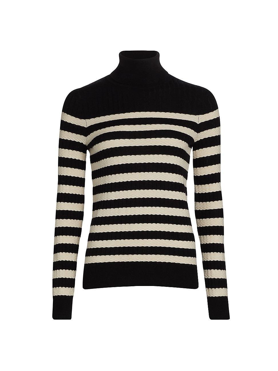 Womens Morrissey Striped Knit Turtleneck Product Image