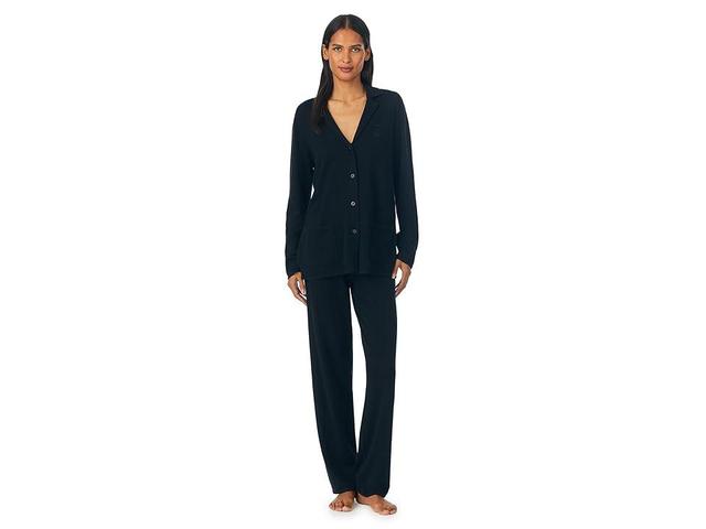 Lauren Ralph Lauren Cotton Cashmere Blend Notch PJ Set Women's Pajama Sets Product Image