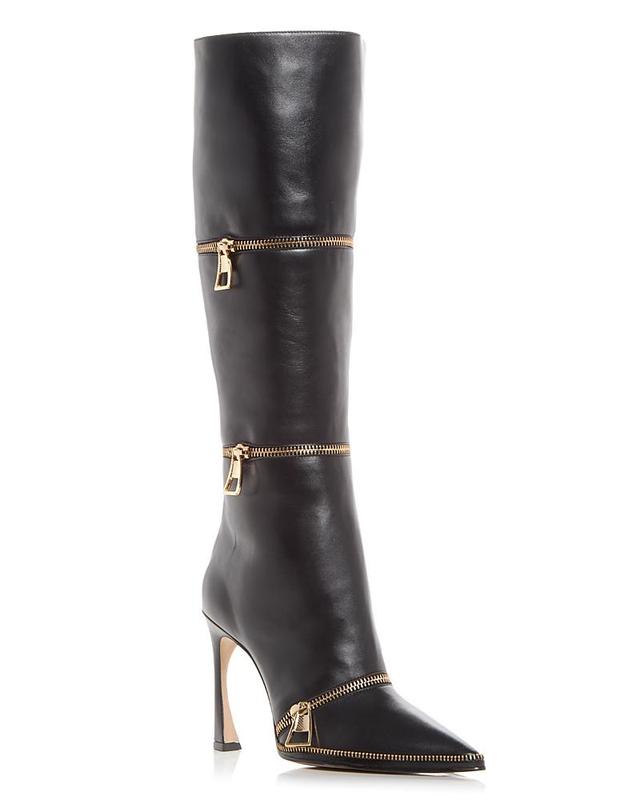 Womens Zoe 100MM Leather Boots Product Image