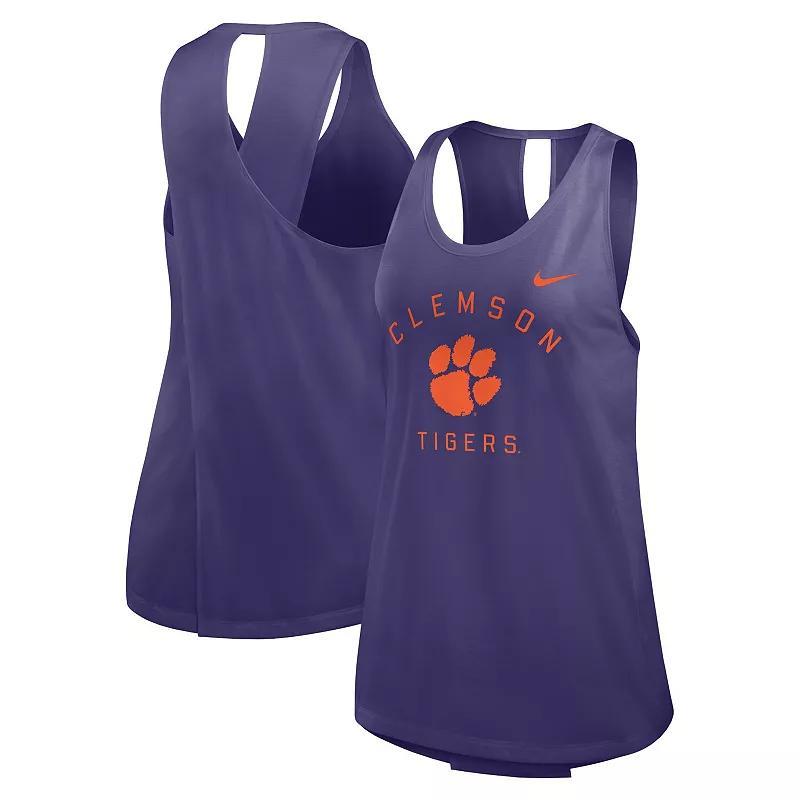 Womens Nike Clemson Tigers Primetime Open Back Tank Top Product Image