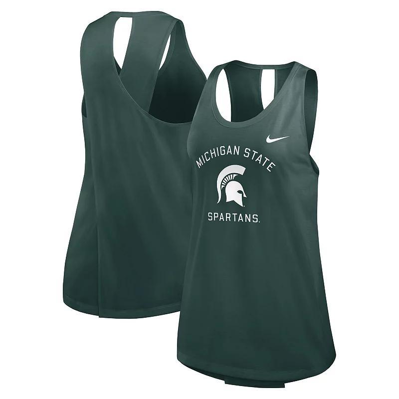 Womens Nike Michigan State Spartans Primetime Open Back Tank Top Product Image