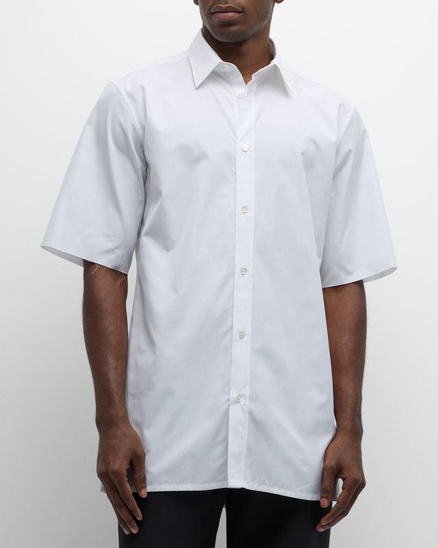 Maison Margiela Short Sleeve Cotton Button-Up Shirt Product Image