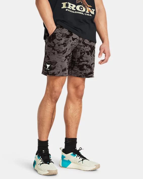 Men's Project Rock Essential Fleece Printed Shorts Product Image