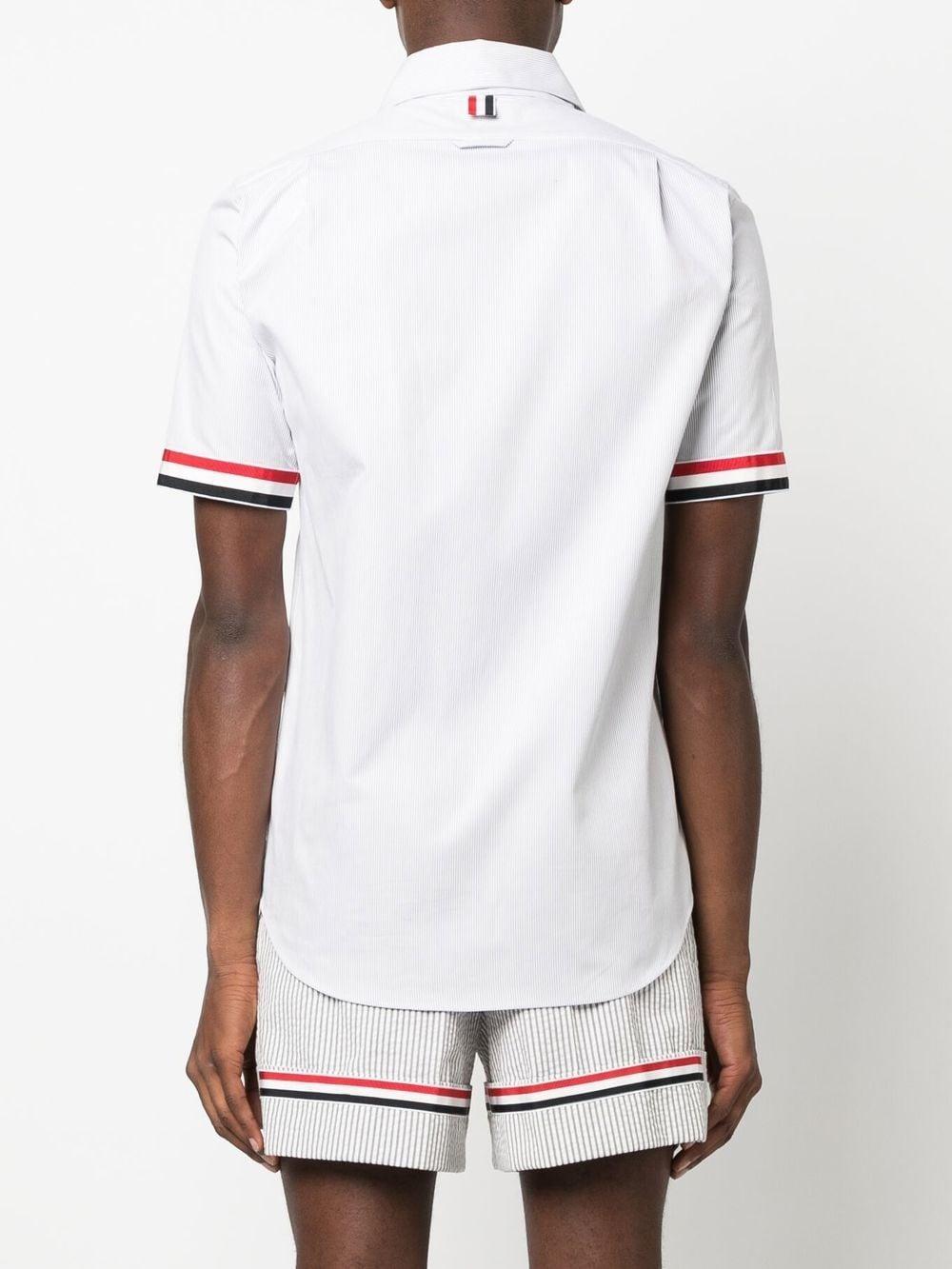 THOM BROWNE Rwb Stripe Polo Shirt In White Product Image