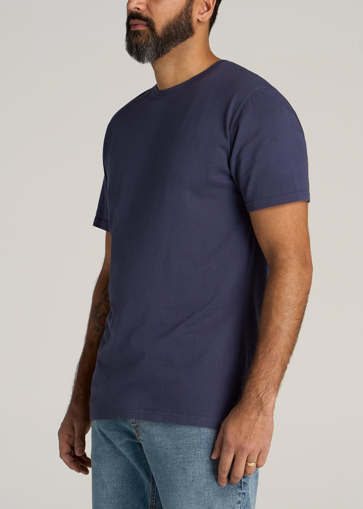 LJ&S Men's Tall REGULAR-FIT Crew Neck Tee in Weathered Navy Male Product Image