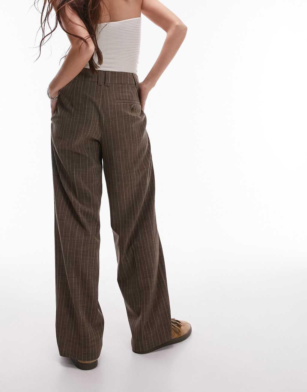 Topshop stripe low slung pants Product Image