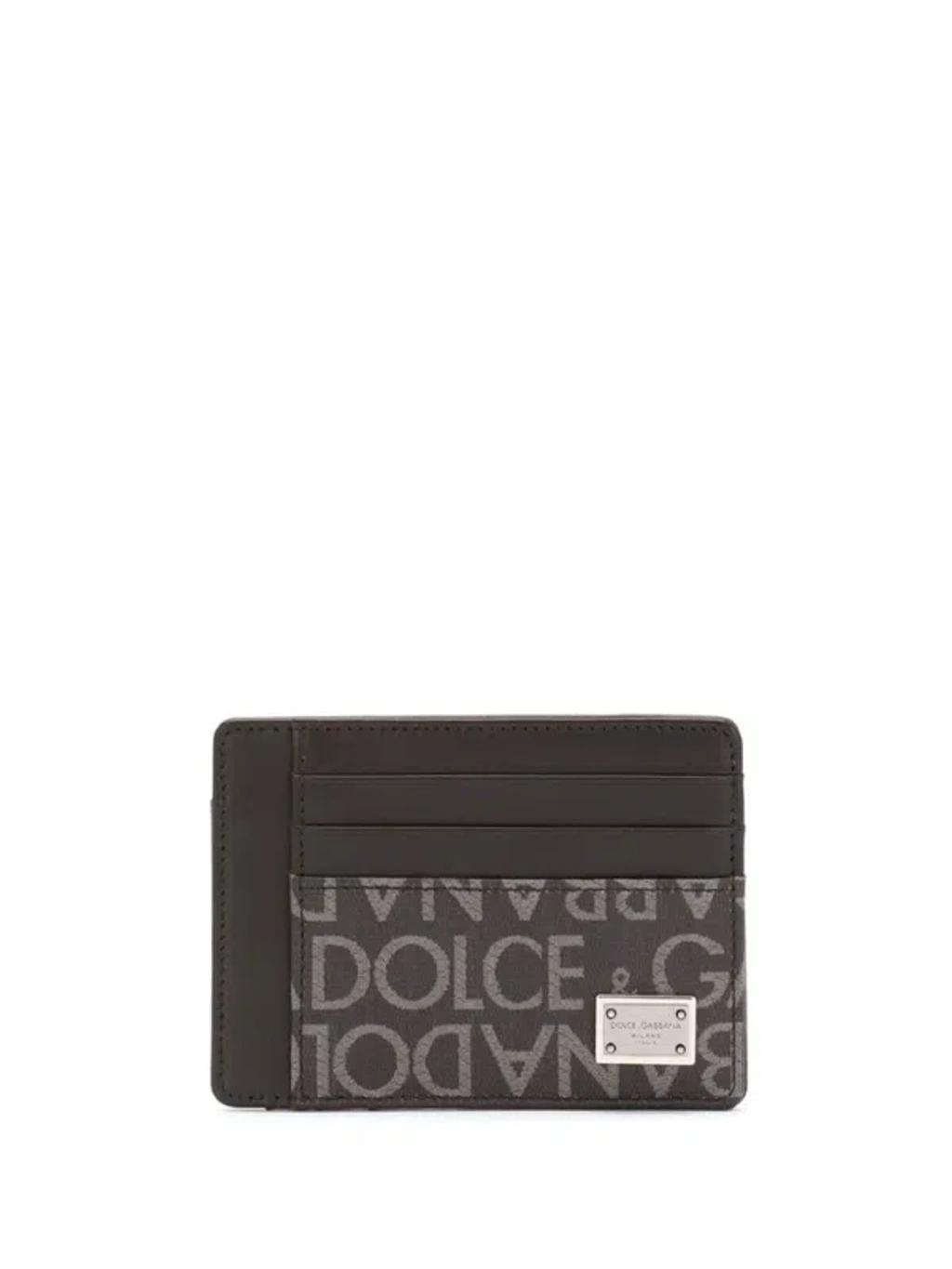 Allover Logo Card Case In Black Product Image