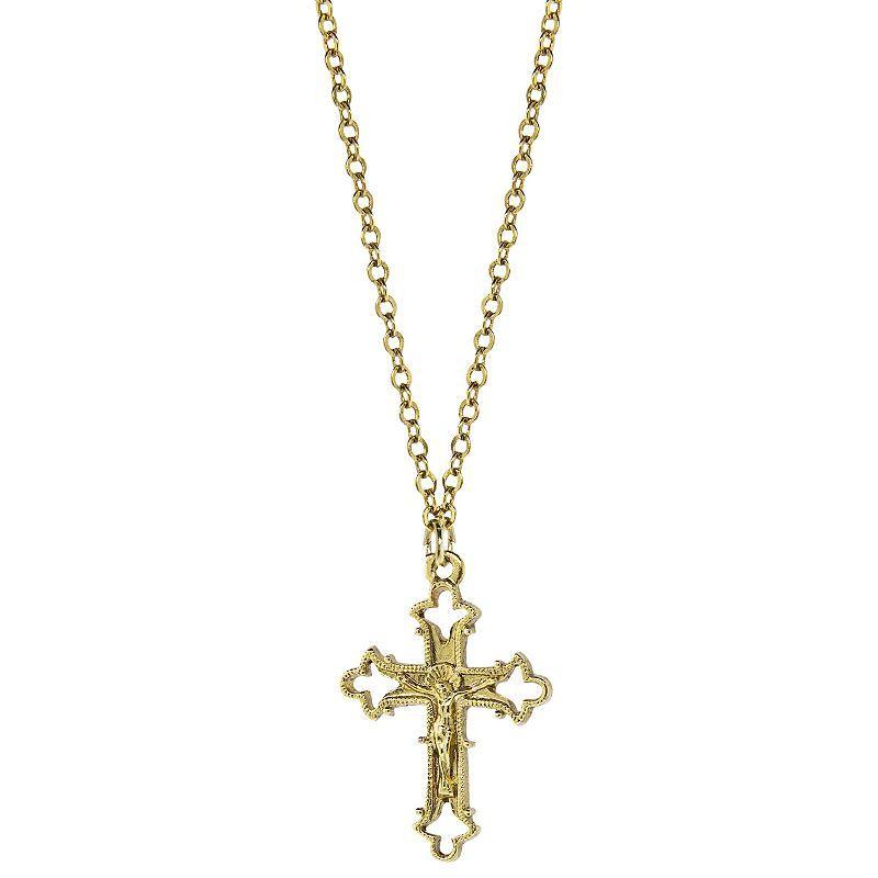 Symbols of Faith Crucifix Pendant Necklace, Womens, Gold Product Image