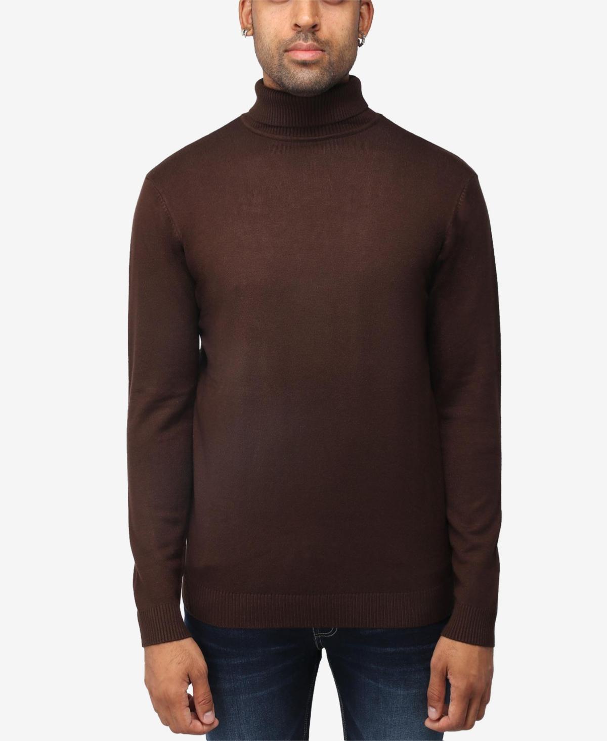 X Ray Men's Solid Turtleneck Sweater - Heather Charcoal - Size XXL  - male - Size: XXL Product Image