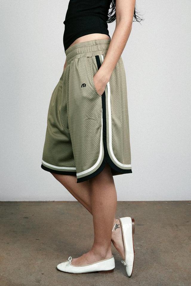 BASKETBALL SHORT - OLIVE — OLIVE / XS Product Image