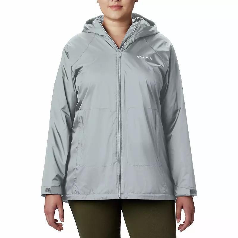 Plus Size Columbia Switchback Waterproof Long Rain Jacket, Womens Product Image