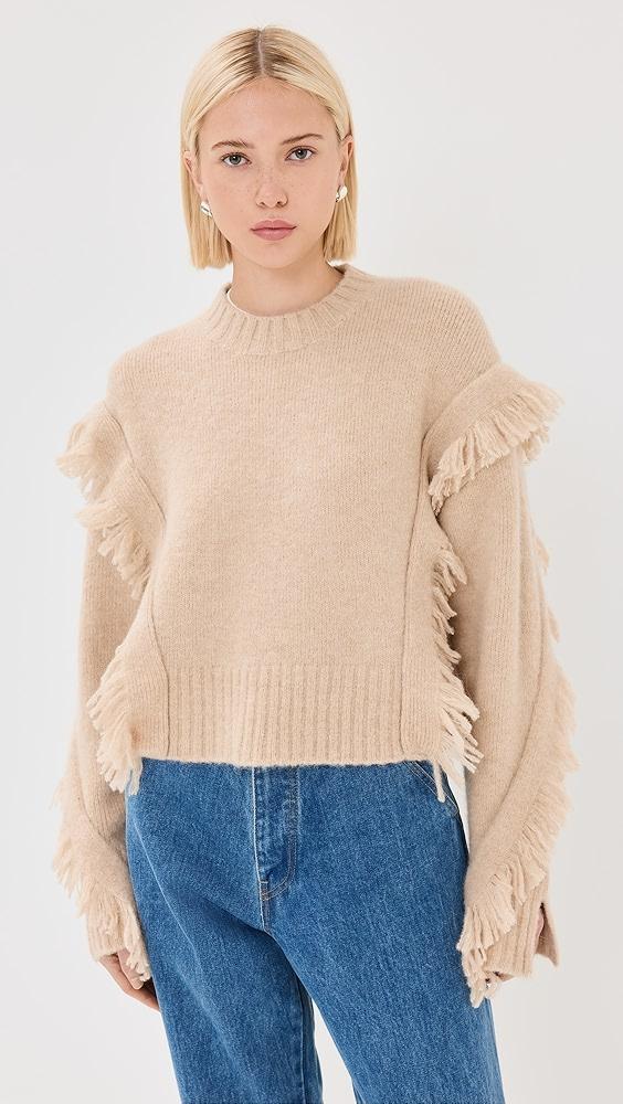 3.1 Phillip Lim Crewneck Sweater with Fringe Trim | Shopbop Product Image