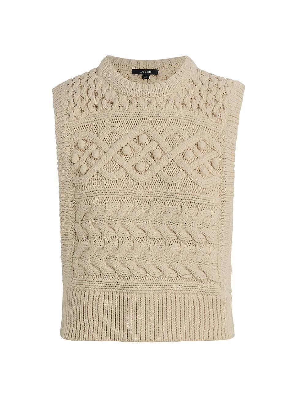 Womens The Clara Cable-Knit Sweater Vest Product Image