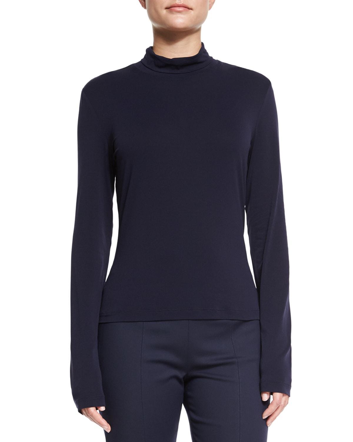 St. John Collection Nuda Fine Jersey Turtleneck Top Product Image