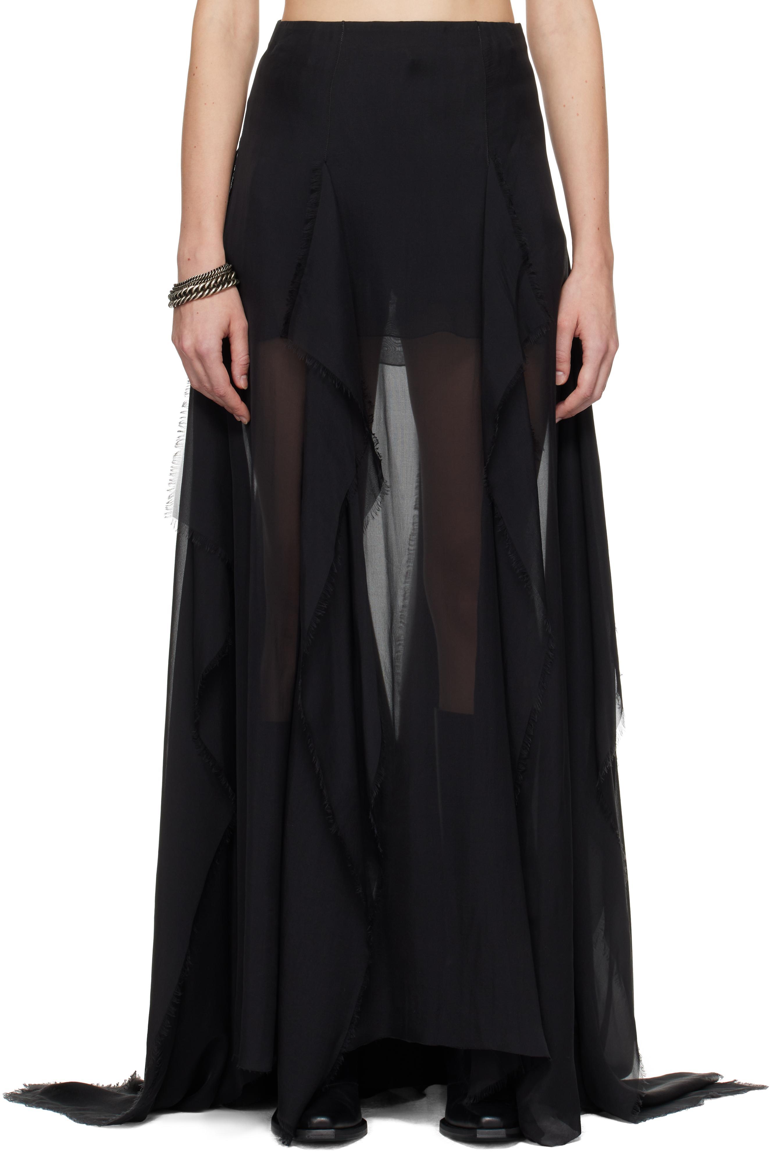 Black Saga X-Long Maxi Skirt Product Image