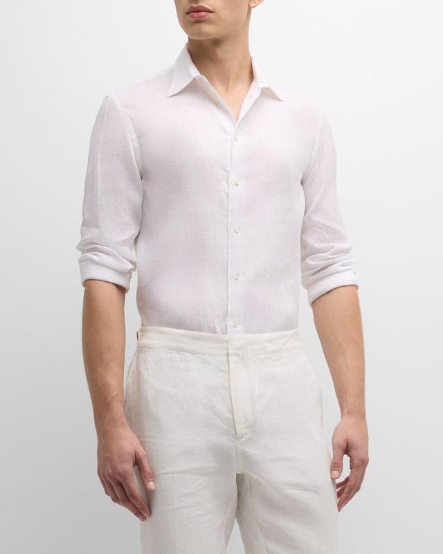 Mens Linen Sport Shirt Product Image