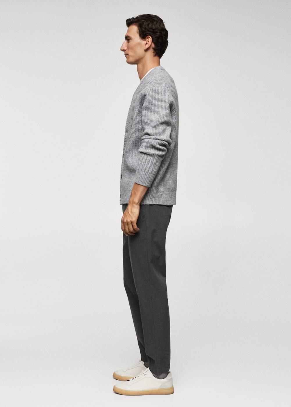 MANGO MAN - Slim-fit jogger trousers with drawstring greyMen Product Image