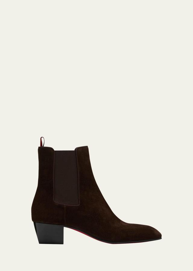 Mens Rosalio Leather Red-Sole Chelsea Boots Product Image