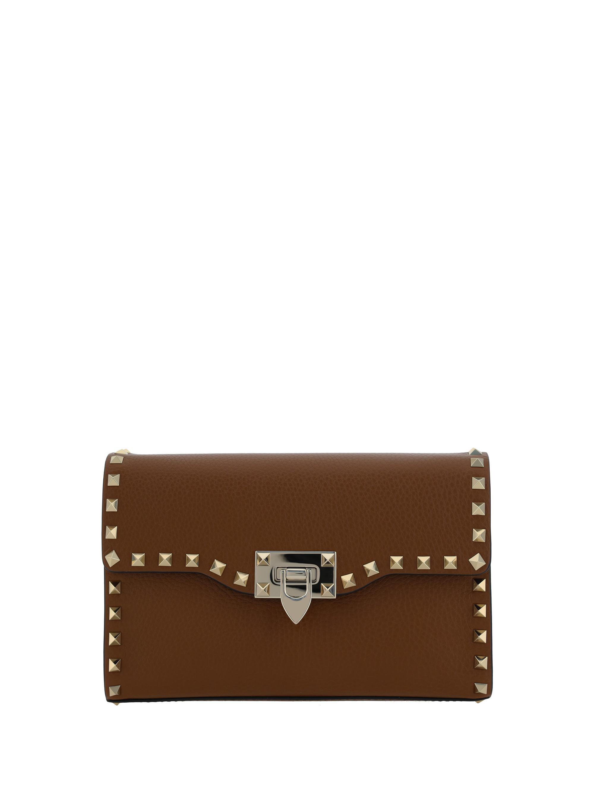 Small Rockstud Shoulder Bag In Tobacco Product Image