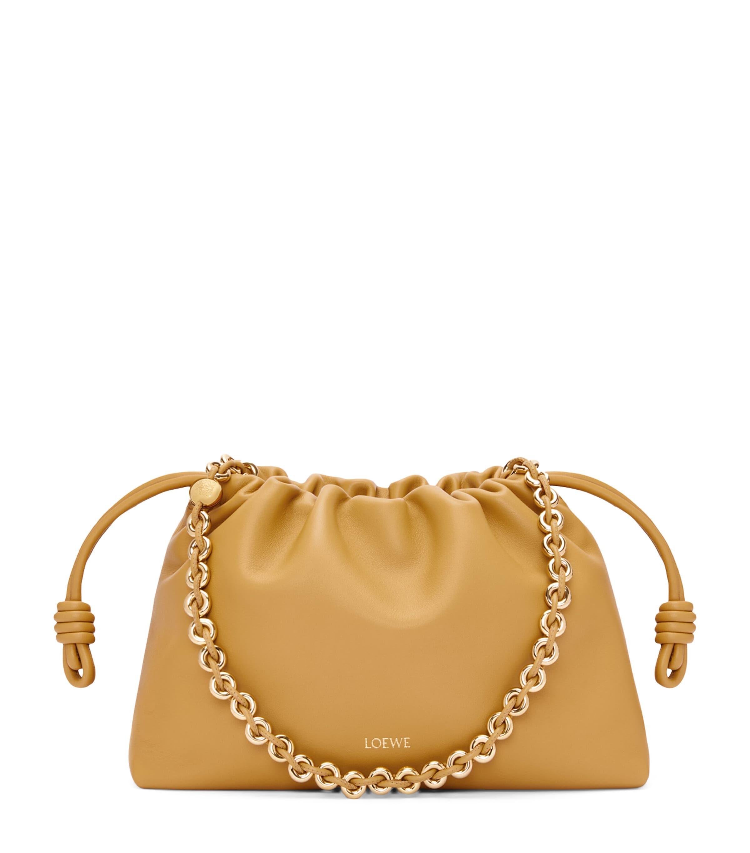 LOEWE Leather Flamenco Purse In Beige Product Image