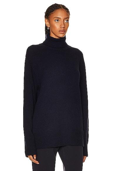 The Row Stepney Sweater in Dark Navy - Navy. Size L (also in ). Product Image