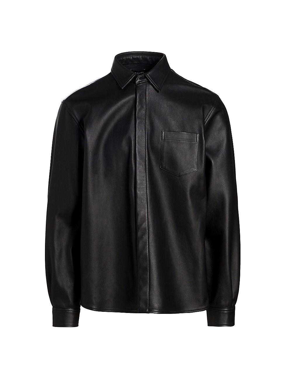 Mens Leather Overshirt Product Image