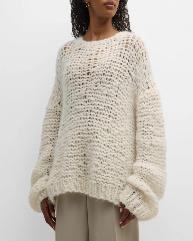 Womens Eryna Open-Knit Oversized Sweater Product Image