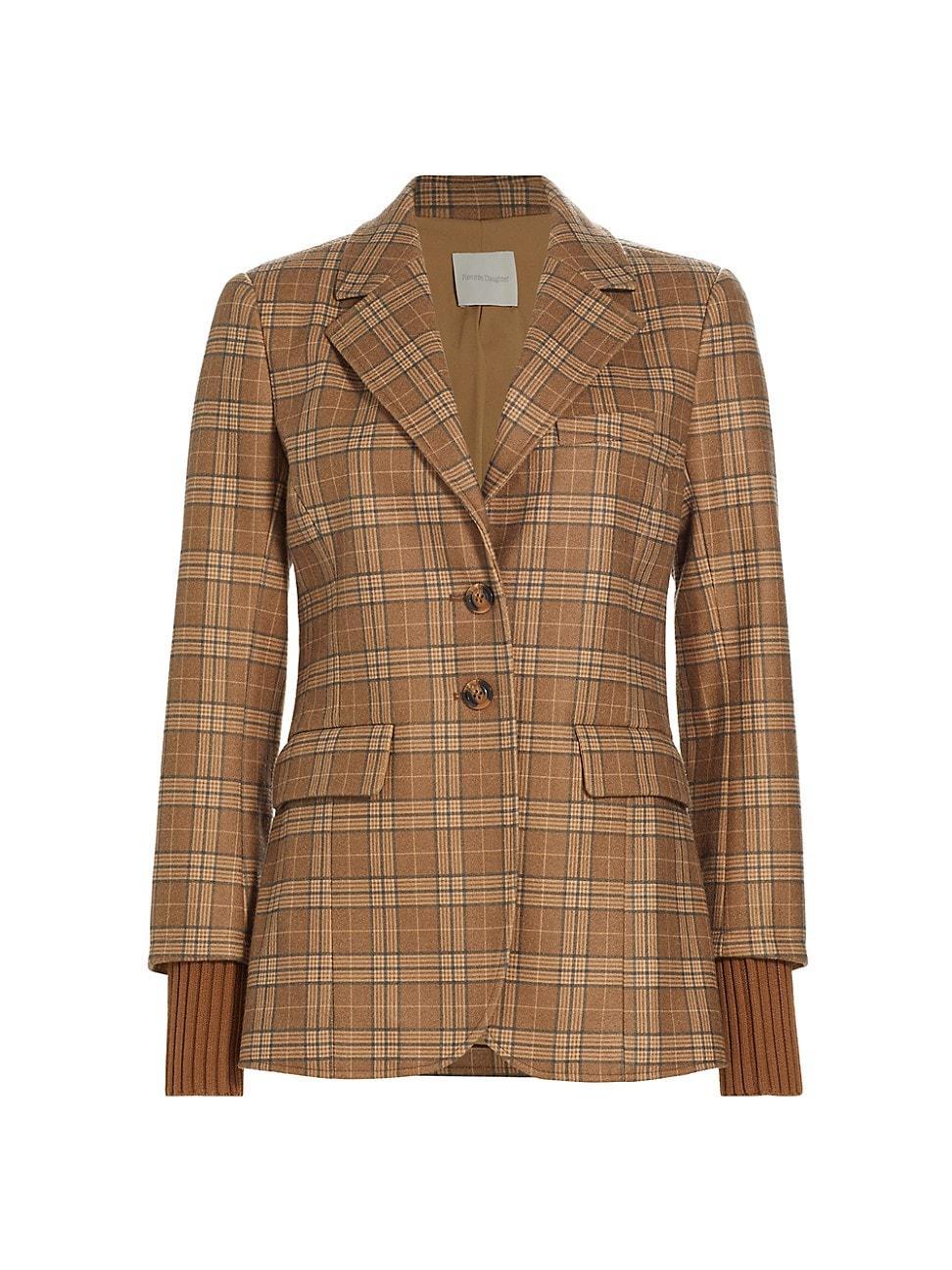 Womens City Check Single-Breasted Blazer Product Image