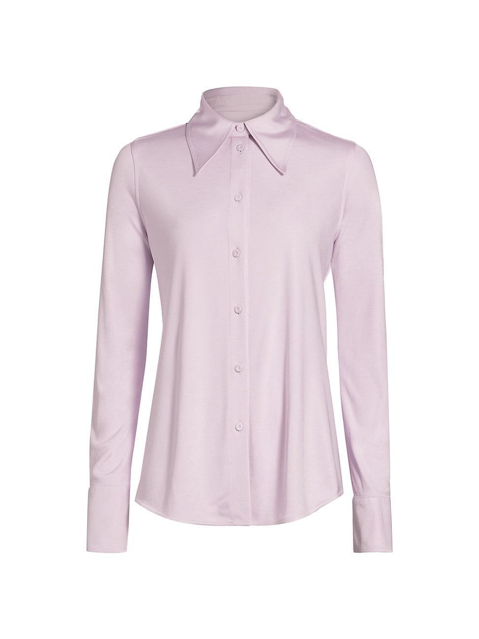 Womens Long-Sleeve Button-Up Shirt Product Image