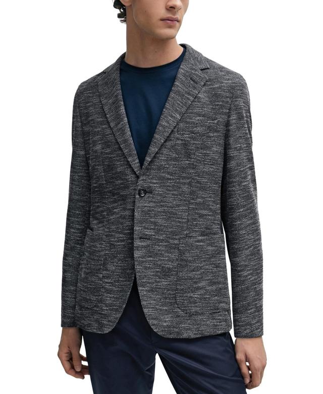 Boss by Hugo Boss Mens Micro-Patterned Stretch Regular-Fit Jacket Product Image