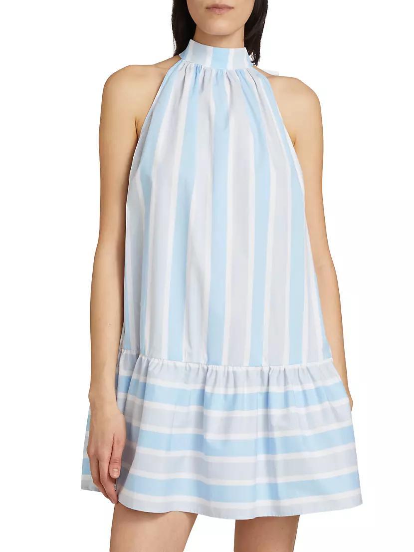 Marlowe Stripe Stretch Cotton Minidress Product Image