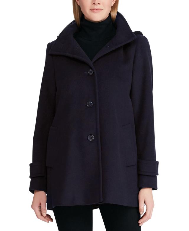 Lauren Ralph Lauren Womens Hooded Wool Blend Walker Coat Product Image