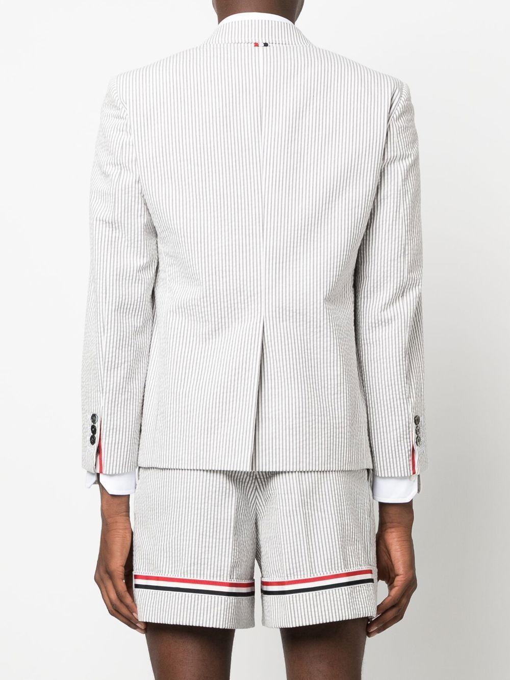 THOM BROWNE Seersucker Single-breasted Blazer In Med Grey Product Image