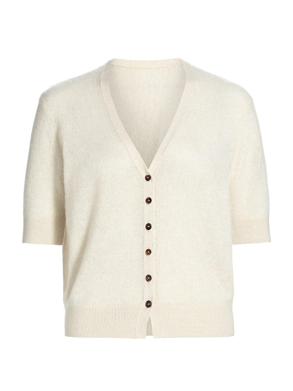 Womens Dianna Short-Sleeve Cashmere Cardigan Product Image