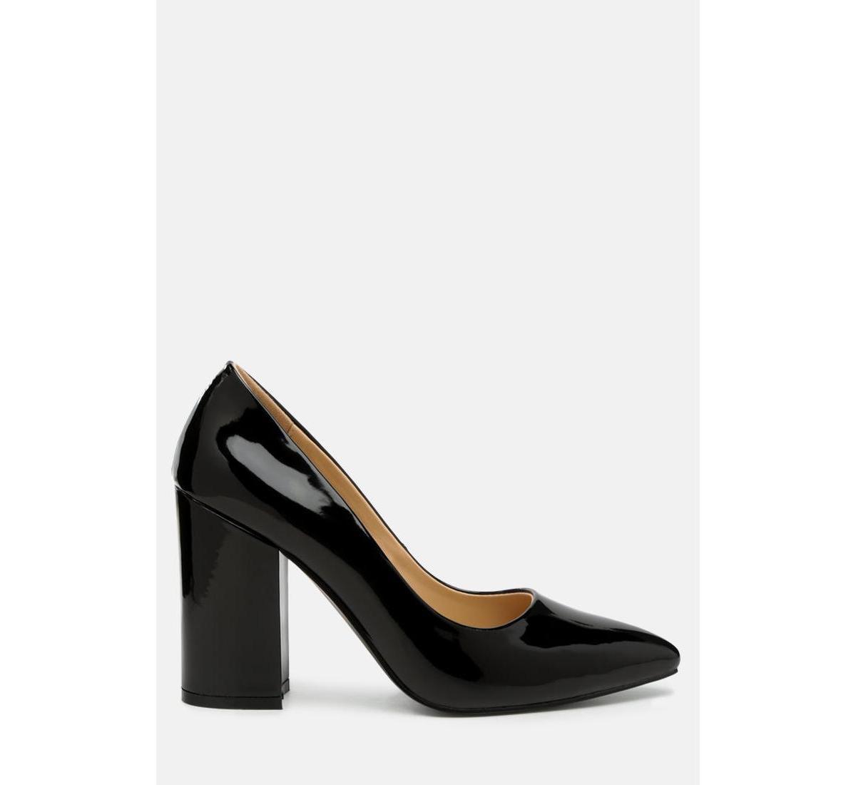 Kamira Patent Faux Leather Block Heel Pumps Product Image