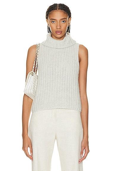 SABLYN Saige Sweater in Light Grey. - size L (also in M, S, XS) Product Image