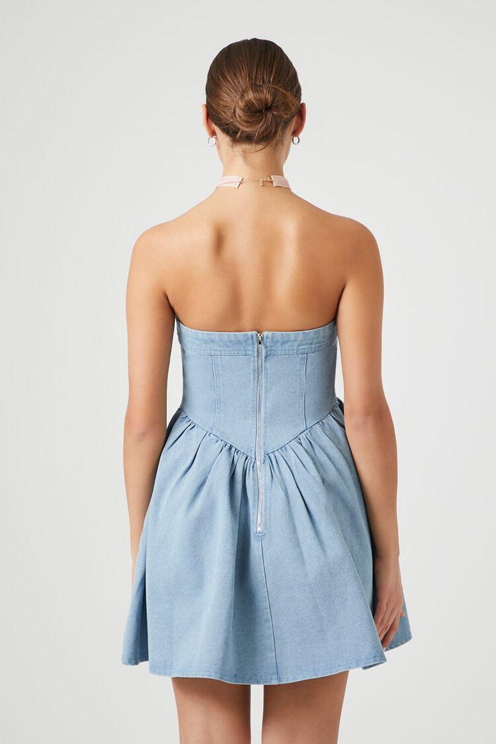 Denim Fit & Flare Mini Dress | Forever 21 Product Image